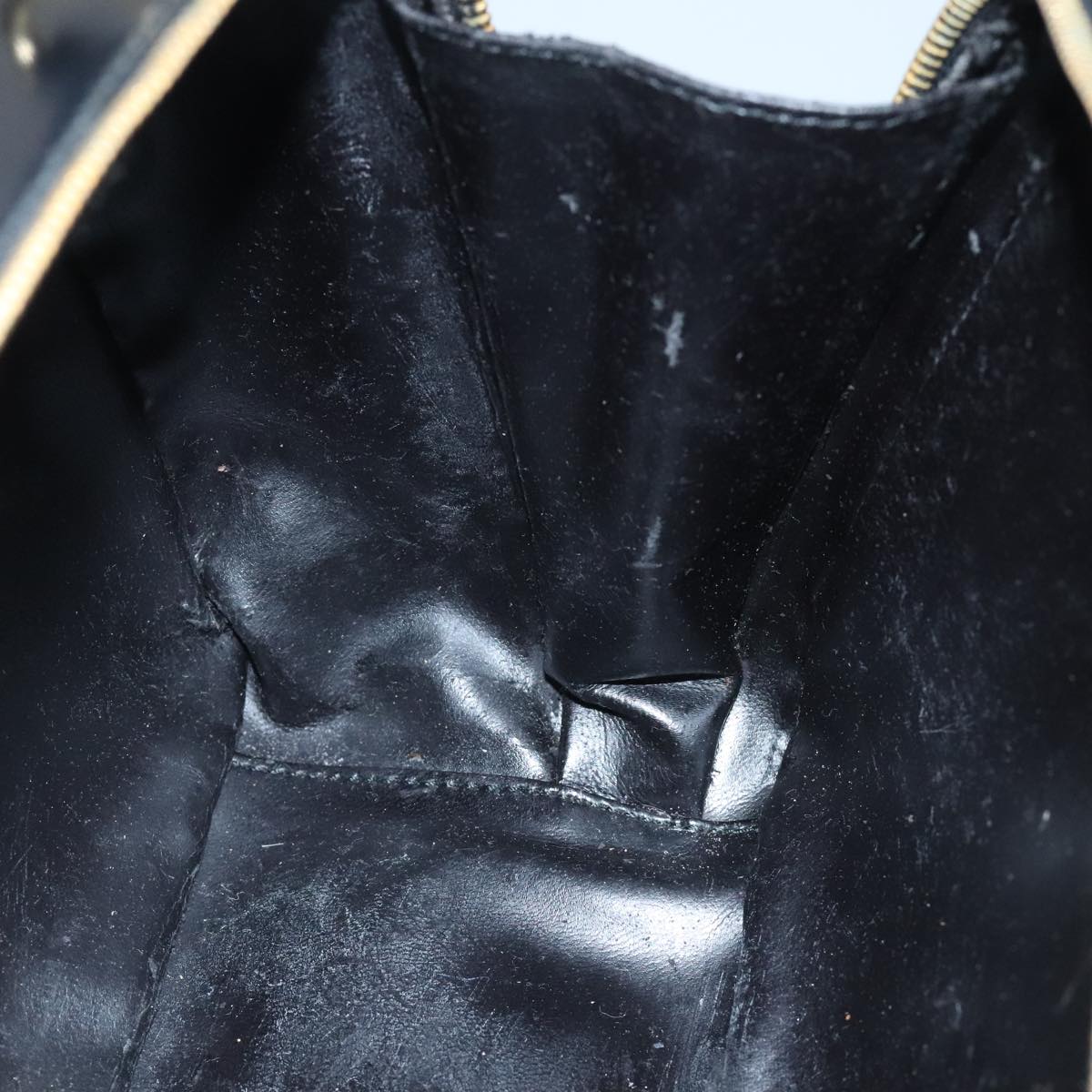 GUCCI Bamboo Vanity Pot Pouch Enamel 2way Black Gold 000 270 0323 hk1713