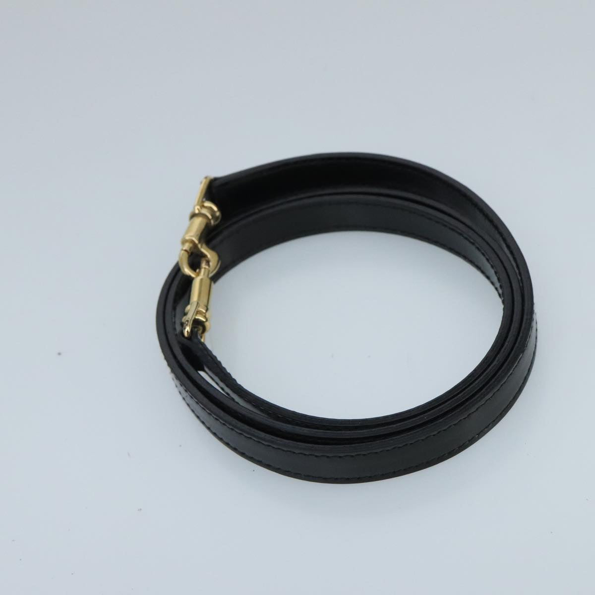 GUCCI Bamboo Vanity Pot Pouch Enamel 2way Black Gold 000 270 0323 hk1713