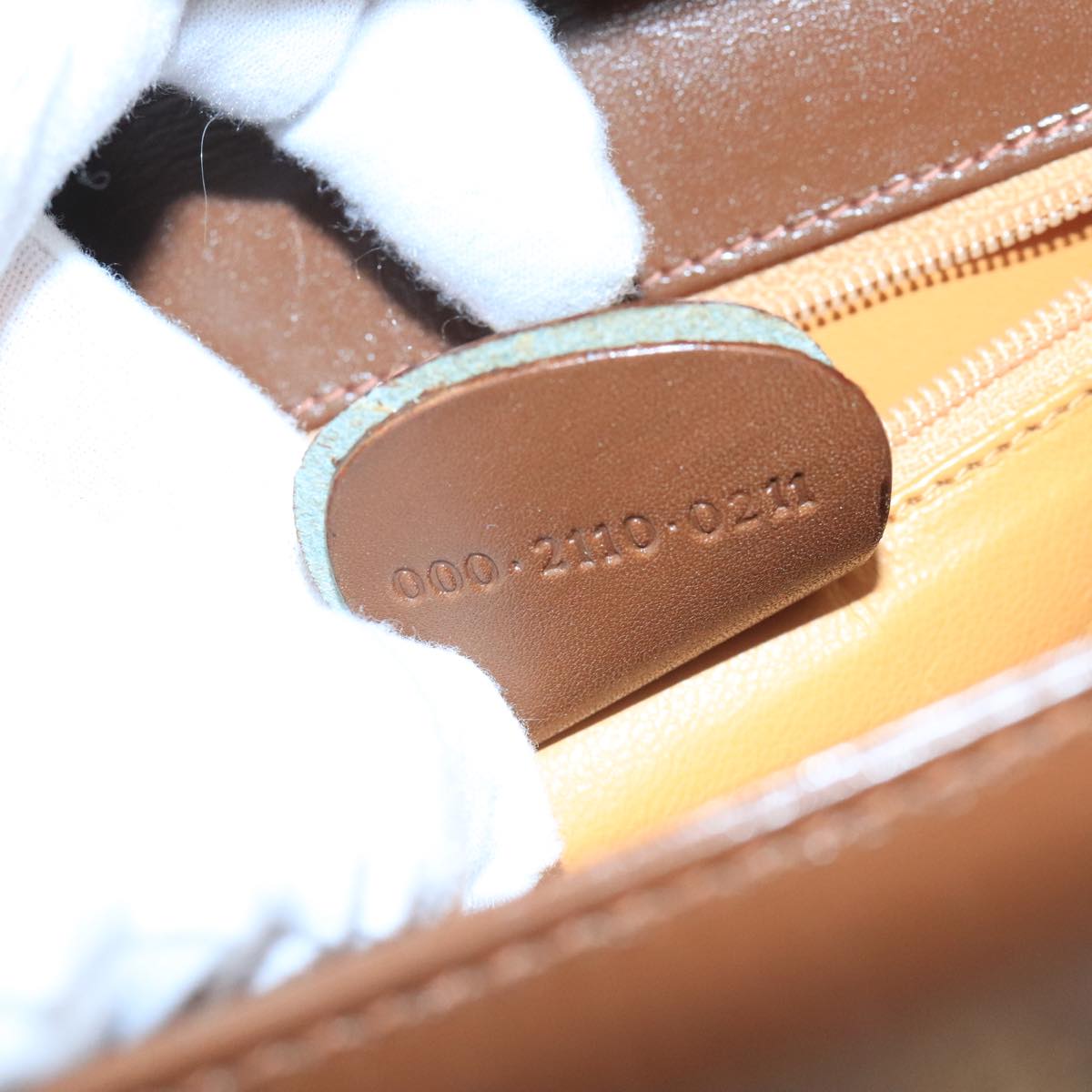 GUCCI Ready Lock Hand Bag Leather 2way Brown Gold hk1714