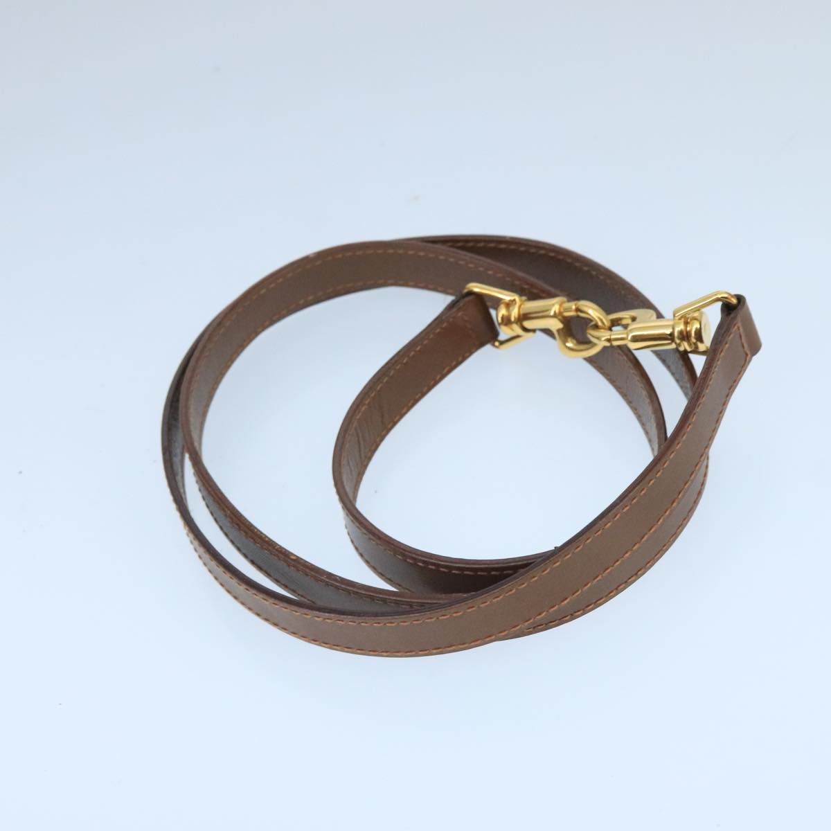 GUCCI Ready Lock Hand Bag Leather 2way Brown Gold hk1714