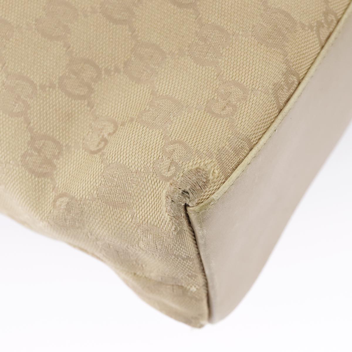 GUCCI GG Canvas Bamboo Tote Bag Beige Gold 92709 hk1719