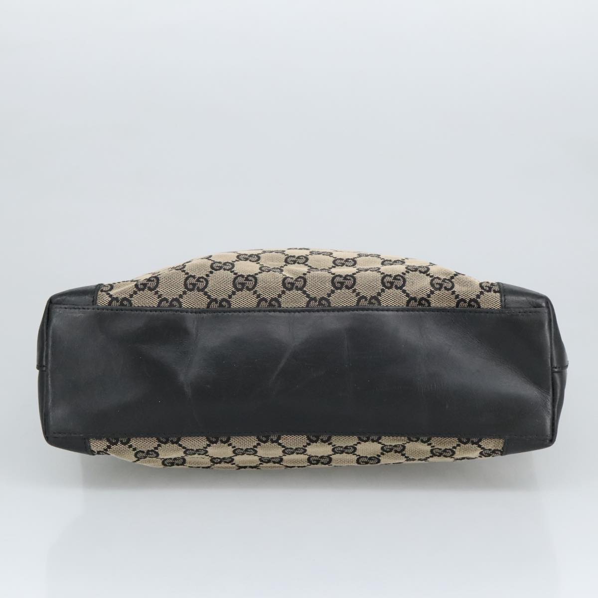 GUCCI GG Canvas Tote Bag Black Beige hk1721