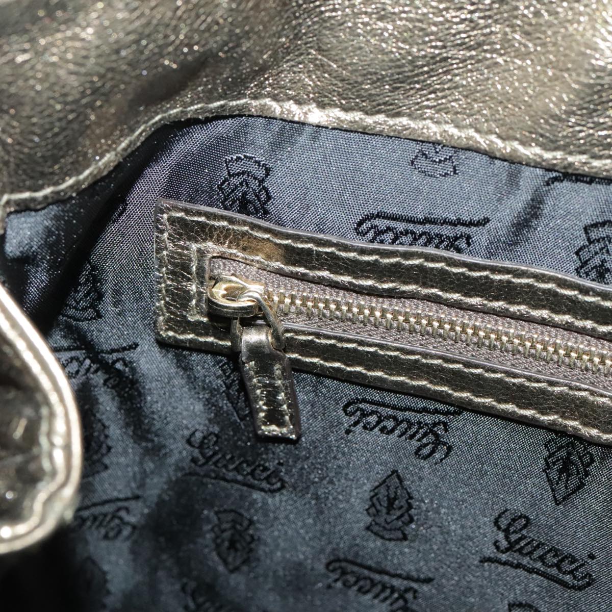 GUCCI Clutch Bag Leather Gold 197015 hk1723