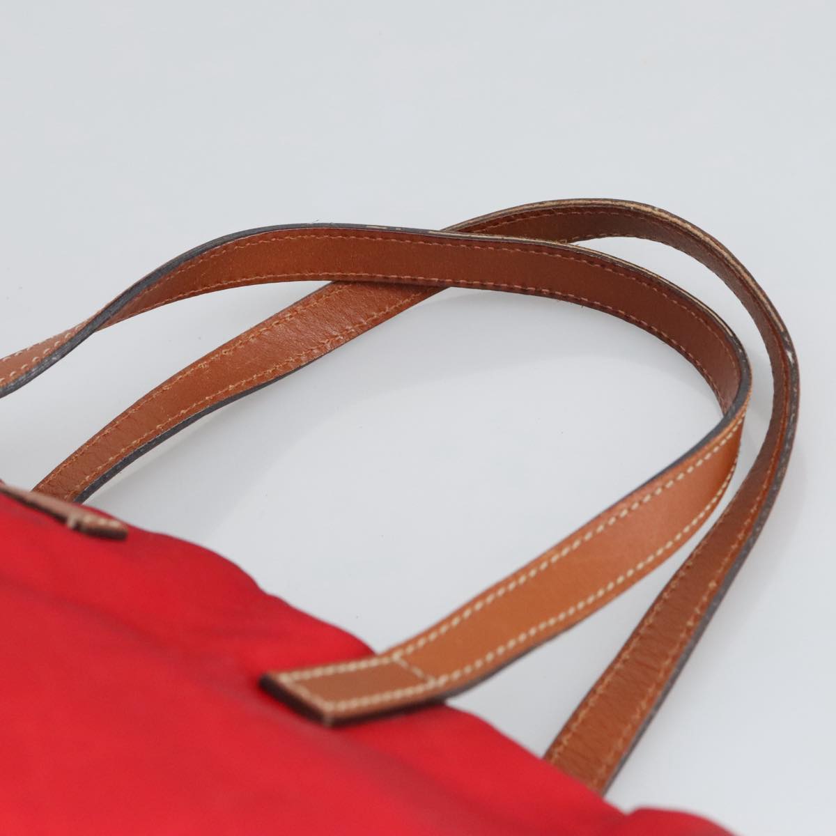 GUCCI GG Canvas Tote Bag Nylon Red Silver 282439 hk1724