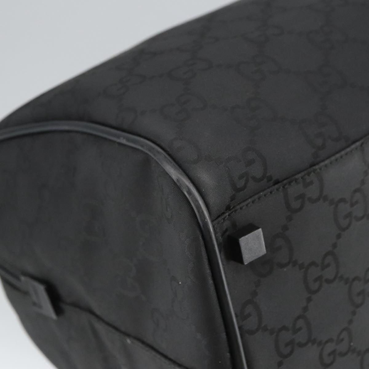 GUCCI GG Canvas Boston Bag Black Silver 012 0383 hk1725