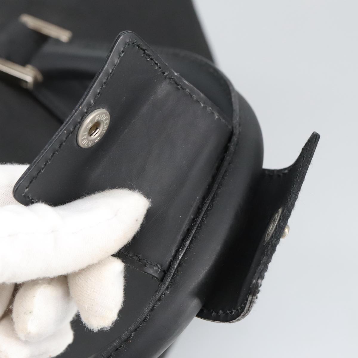 GUCCI GG Canvas Boston Bag Black Silver 012 0383 hk1725