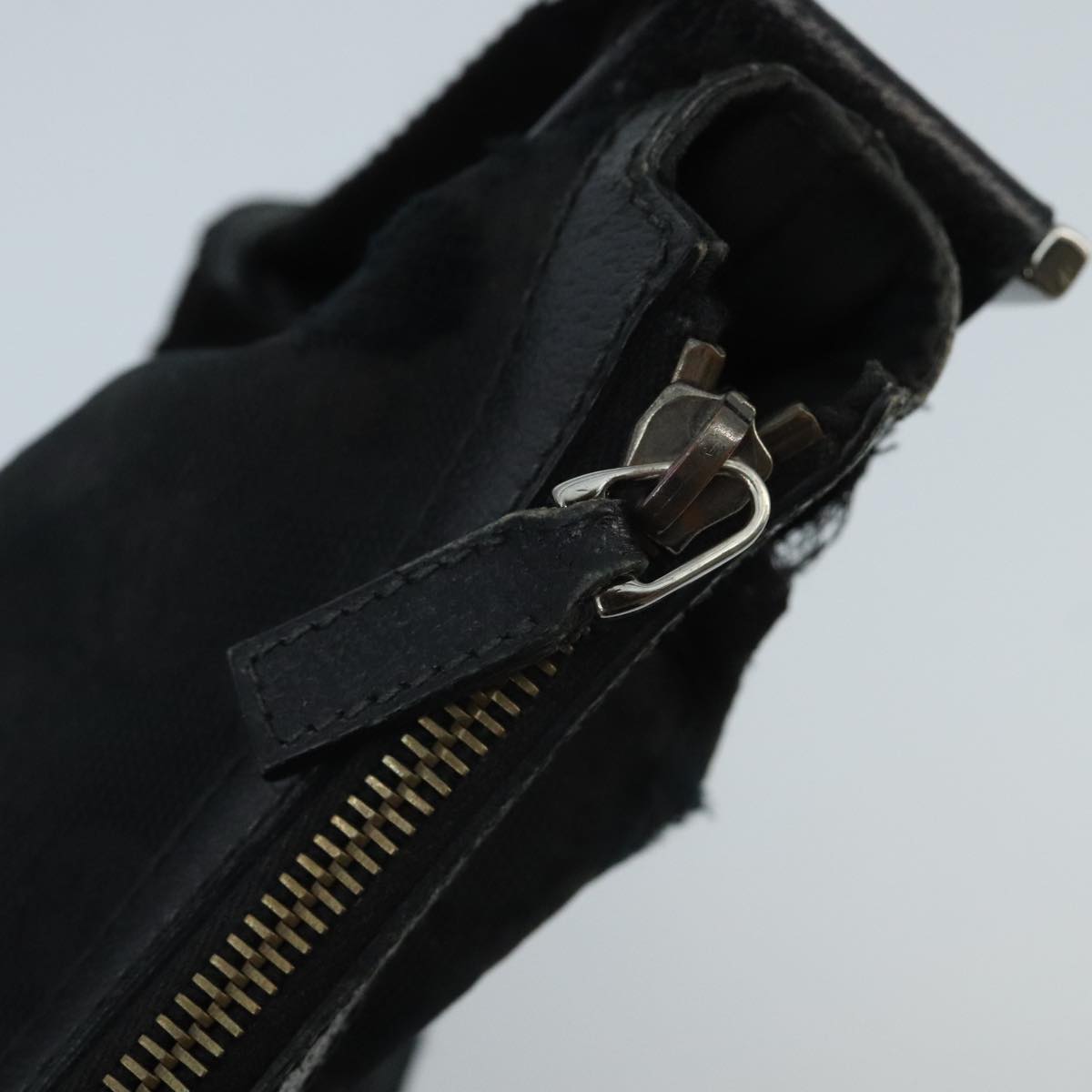 GUCCI GG Canvas Shoulder Bag Black Silver 181092 hk1737