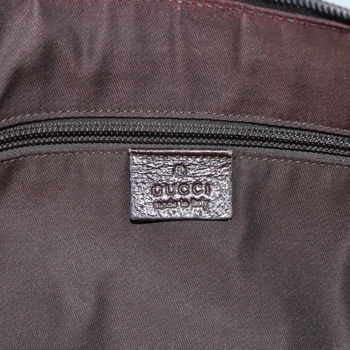 GUCCI GG Canvas Shoulder Bag Beige Brown Silver 189752 hk1739