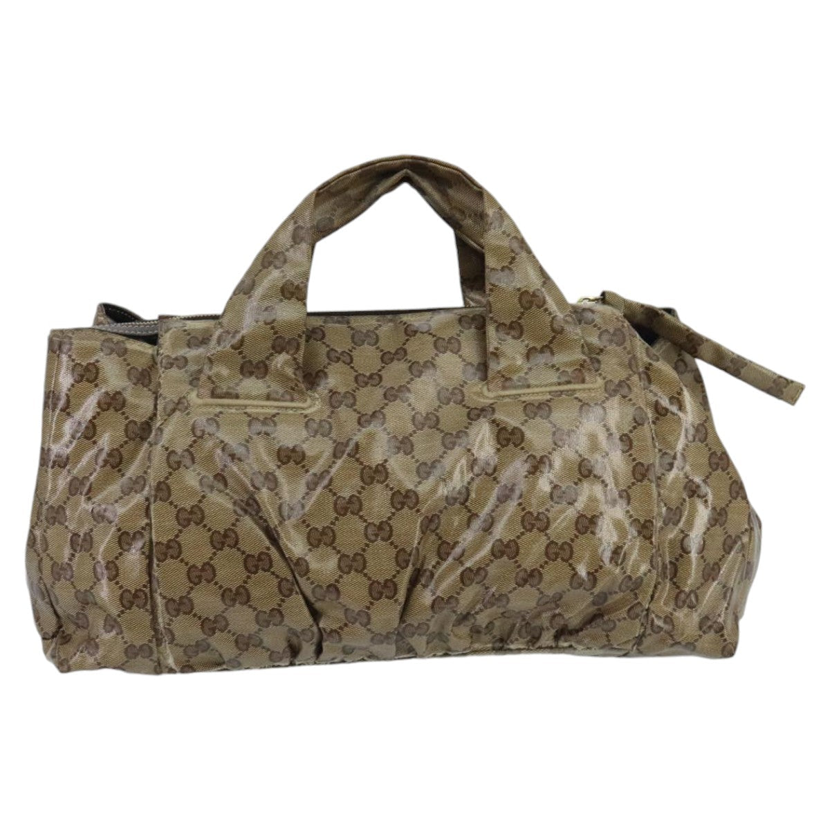 GUCCI GG Crystal Hand Bag Beige Gold 197020 hk1740