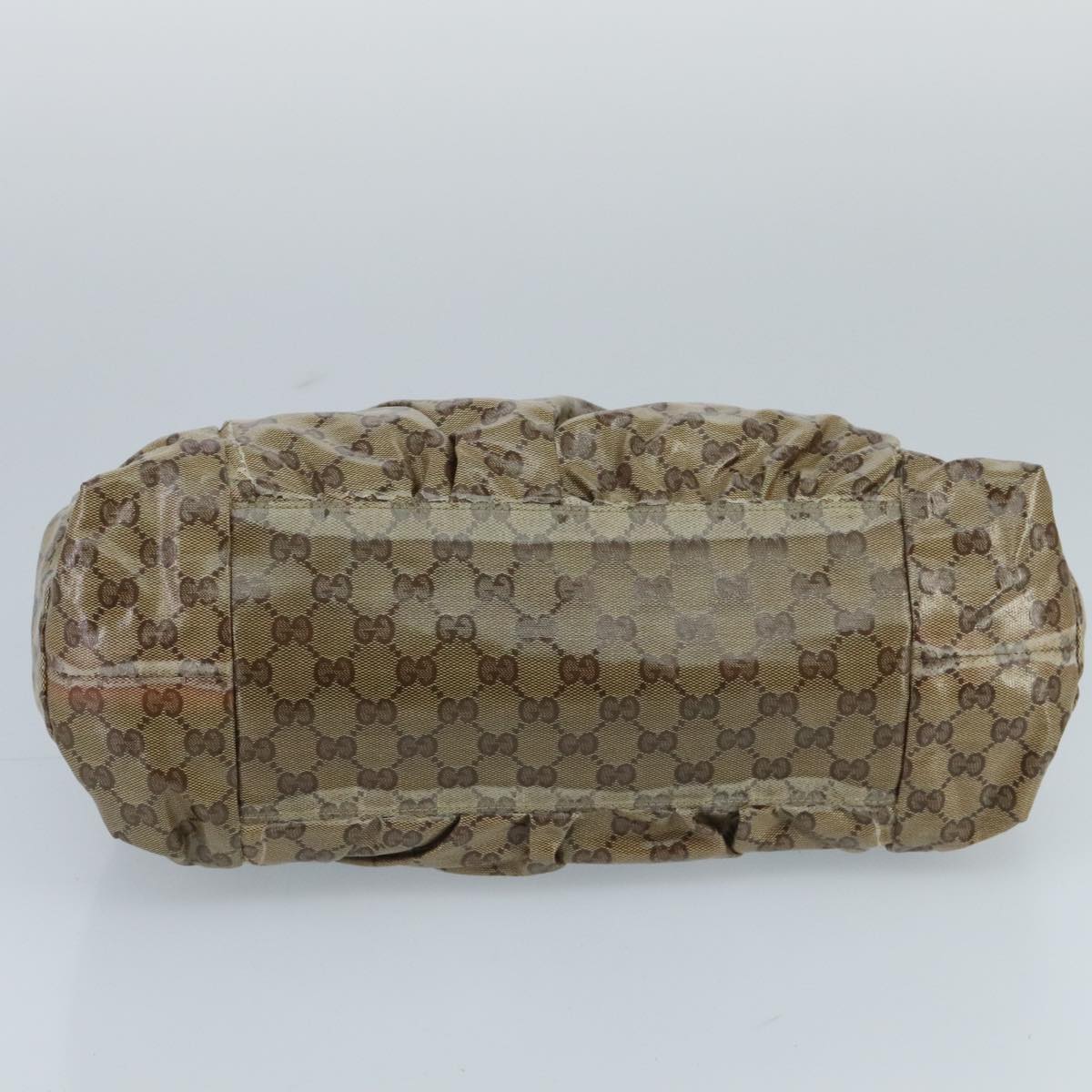 GUCCI GG Crystal Hand Bag Beige Gold 197020 hk1740