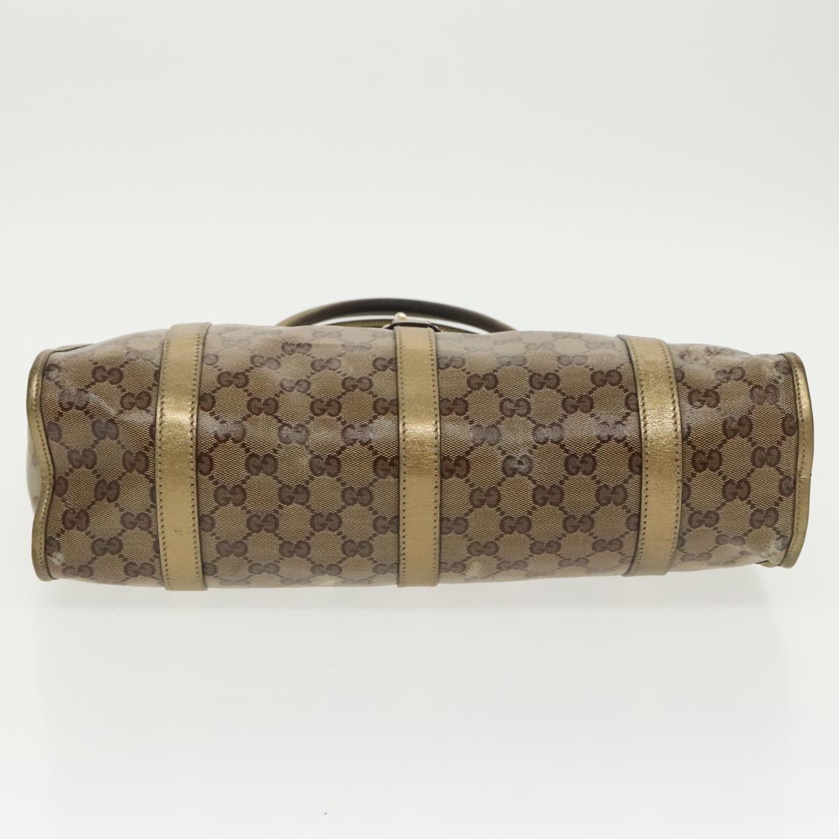 GUCCI GG Crystal Jackie Hand Bag Beige Gold 203494 hk1741