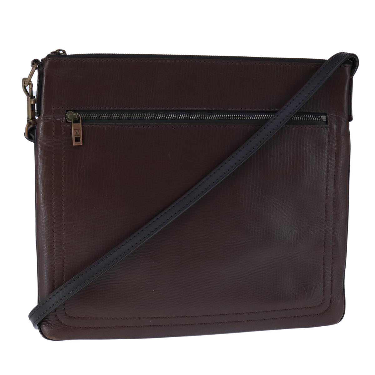LOUIS VUITTON Utah Shawnee MM Shoulder Bag Leather Brown M93453 LV hk1878