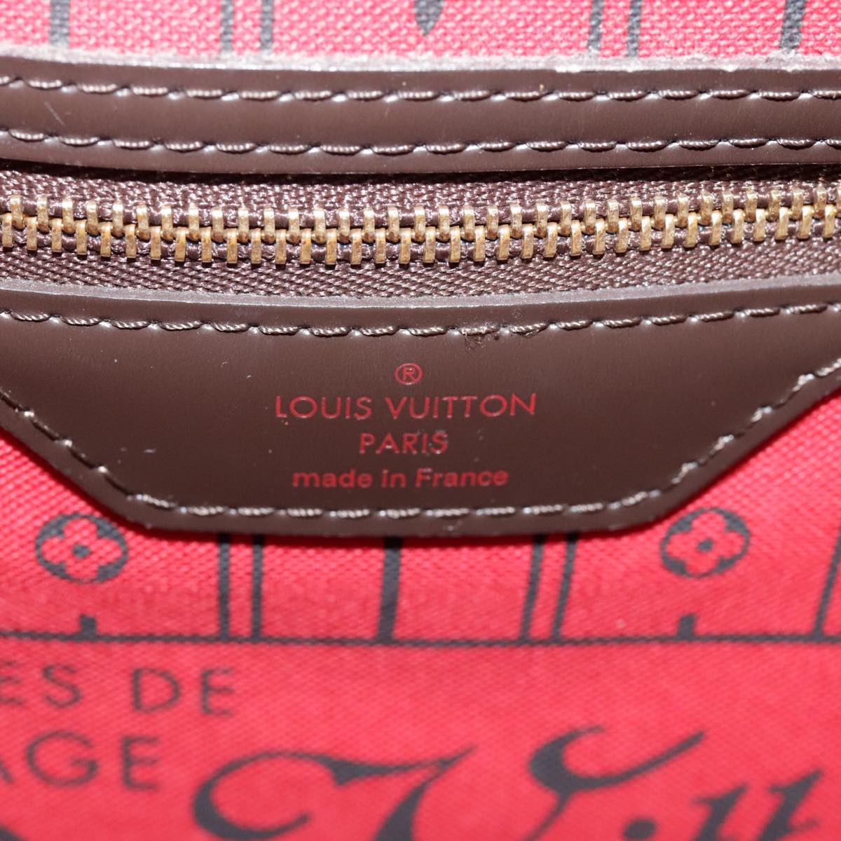 LOUIS VUITTON Damier Ebene Neverfull GM Tote Bag N51106 LV hk1879