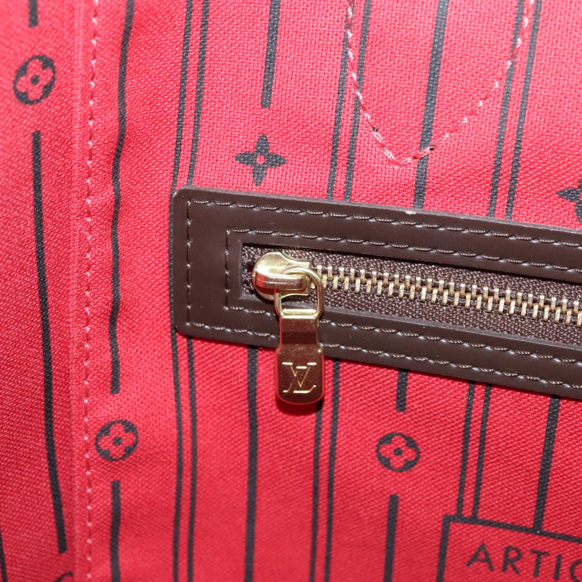 LOUIS VUITTON Damier Ebene Neverfull GM Tote Bag N51106 LV hk1879
