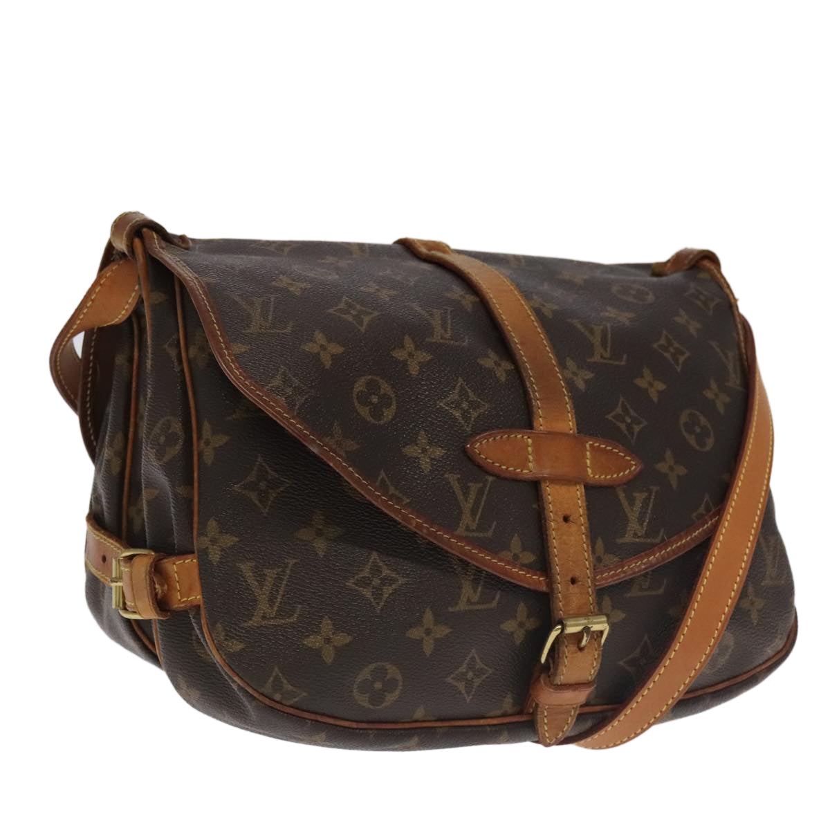 LOUIS VUITTON Monogram Saumur 30 Shoulder Bag M42256 LV hk1885