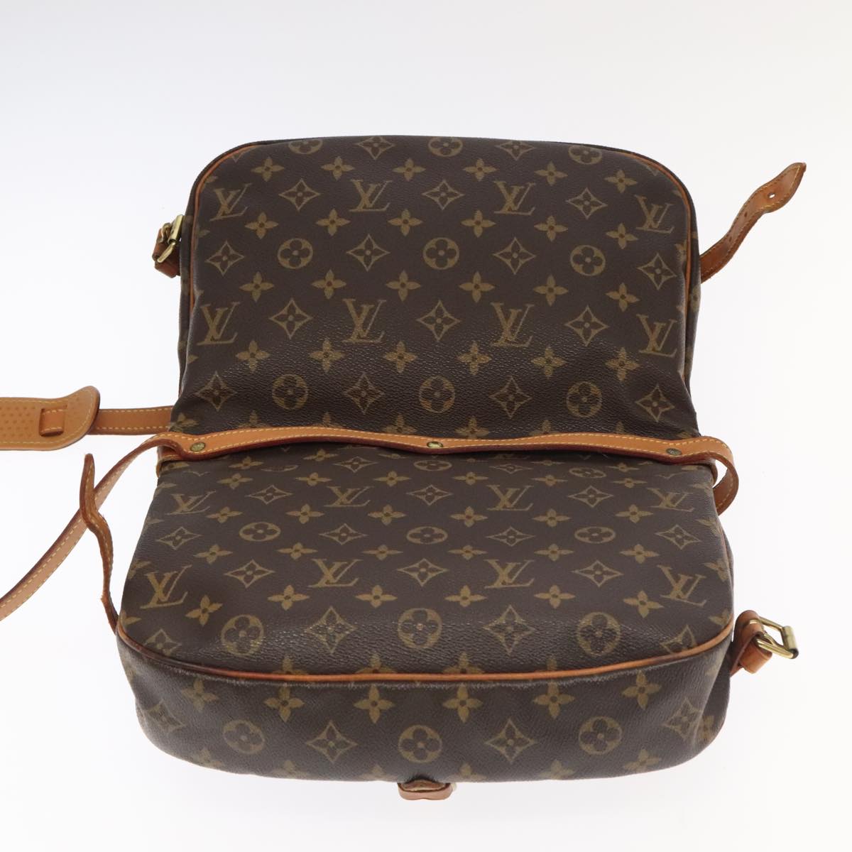 LOUIS VUITTON Monogram Saumur 30 Shoulder Bag M42256 LV hk1885