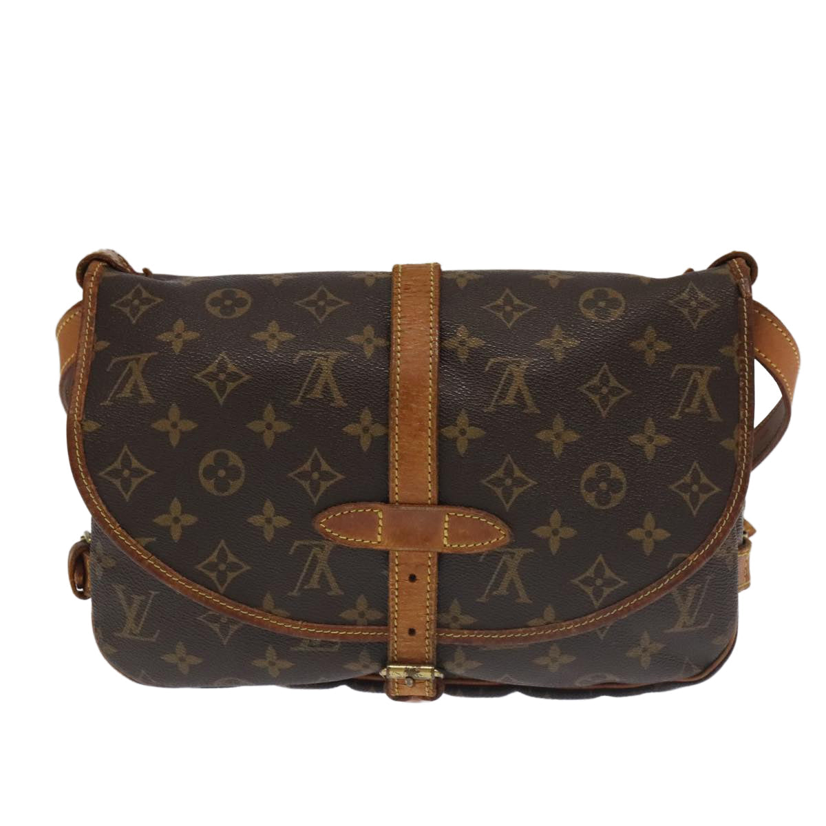LOUIS VUITTON Monogram Saumur 30 Shoulder Bag M42256 LV hk1885