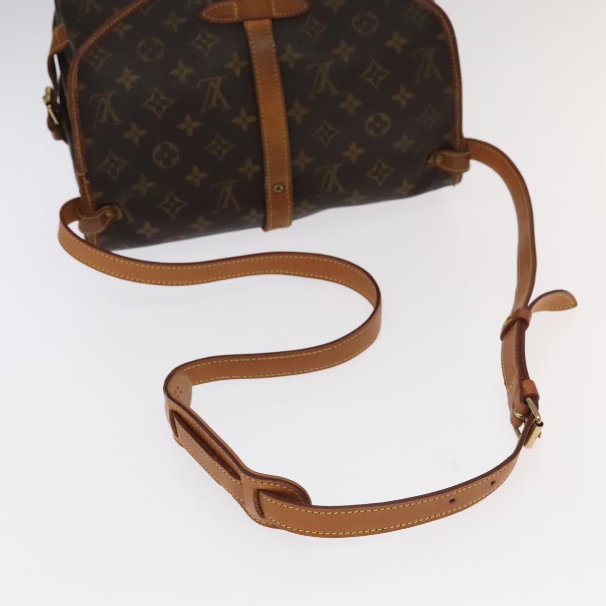 LOUIS VUITTON Monogram Saumur 30 Shoulder Bag M42256 LV hk1885