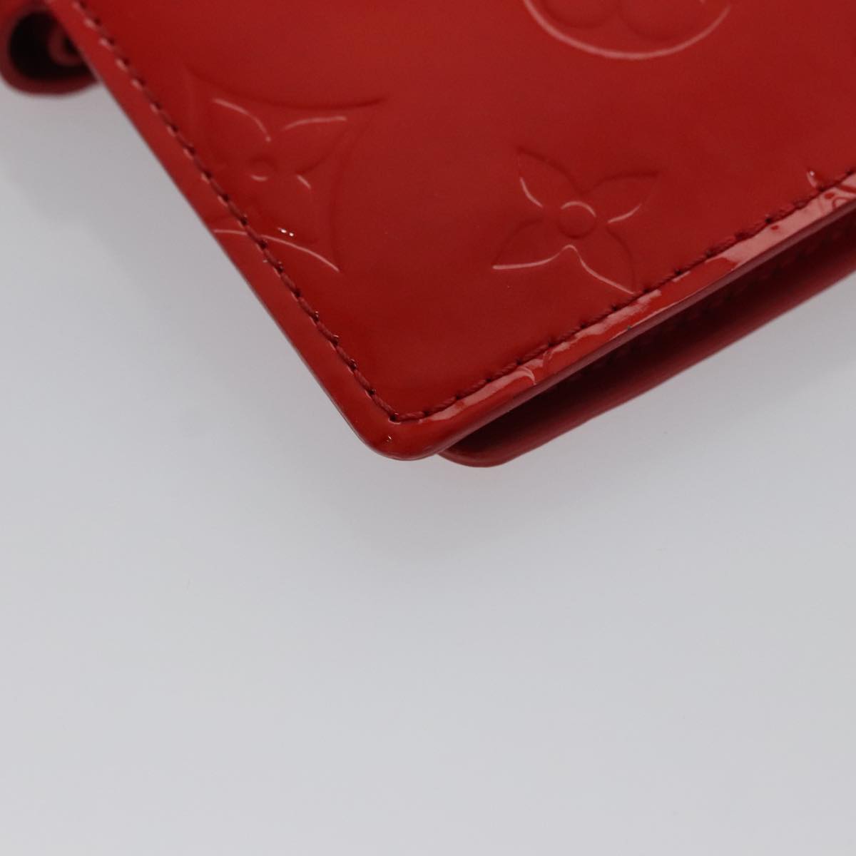 LOUIS VUITTON Monogram Vernis Agenda PM Day Planner Cover Red R21016 hk1889