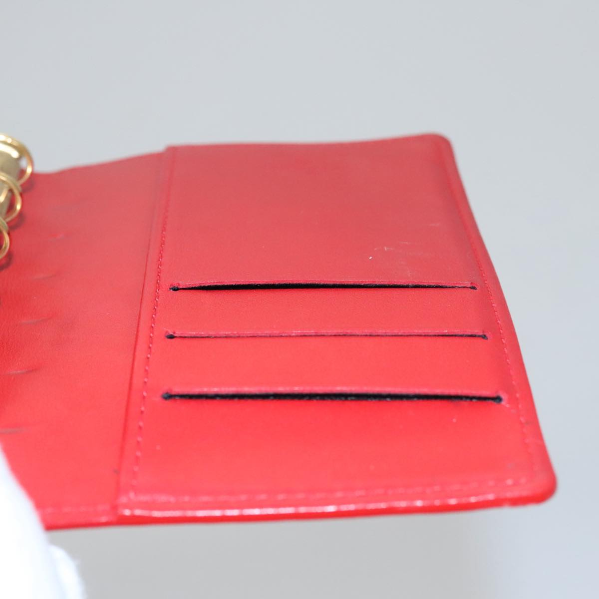 LOUIS VUITTON Monogram Vernis Agenda PM Day Planner Cover Red R21016 hk1889