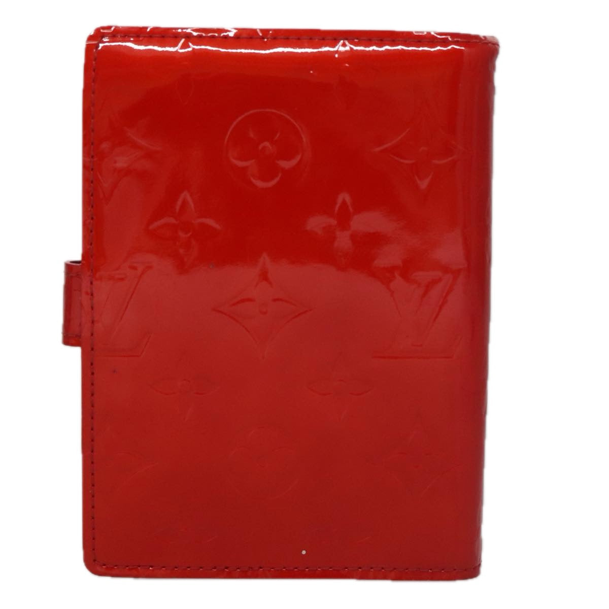 LOUIS VUITTON Monogram Vernis Agenda PM Day Planner Cover Red R21016 hk1889