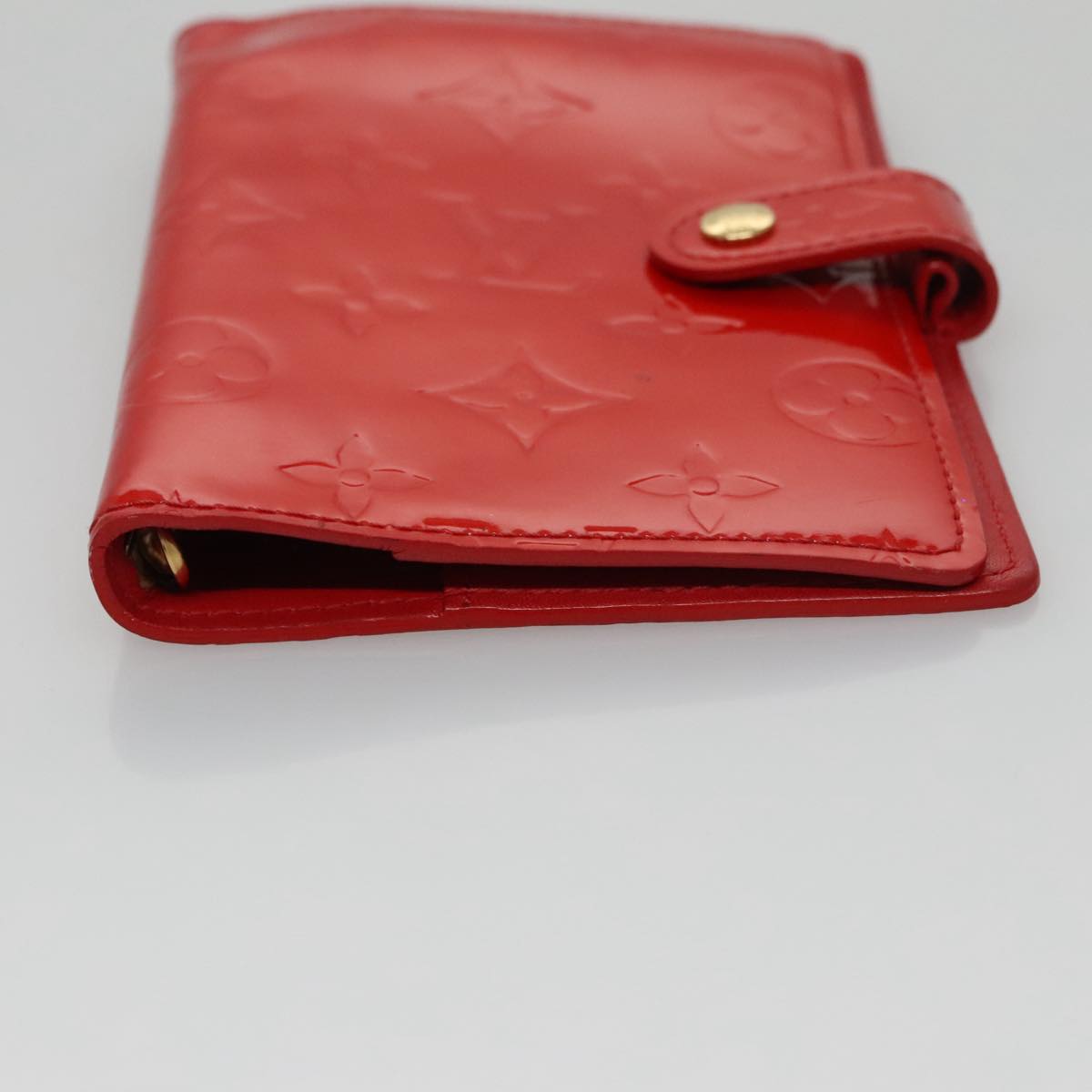 LOUIS VUITTON Monogram Vernis Agenda PM Day Planner Cover Red R21016 hk1889