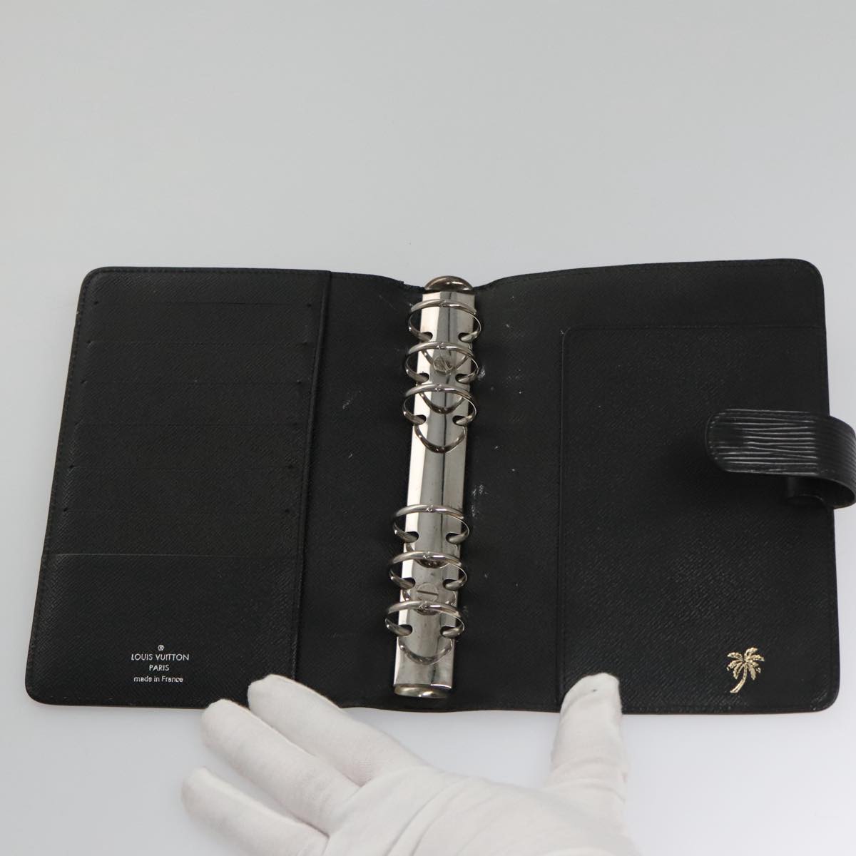 LOUIS VUITTON Epi Agenda MM Day Planner Cover Black R20042 LV hk1890
