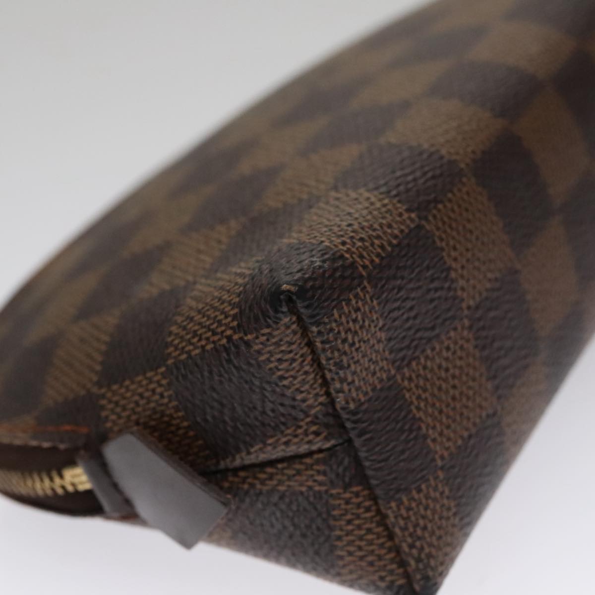 LOUIS VUITTON Damier Ebene Pochette Cosmetic PM Pouch N47516 LV hk1894