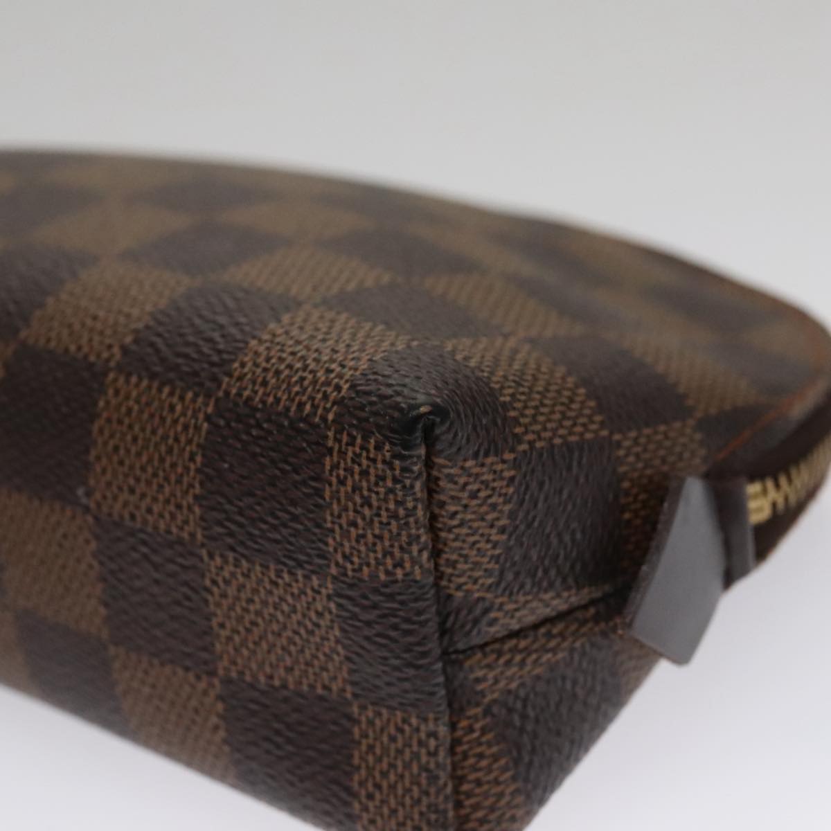 LOUIS VUITTON Damier Ebene Pochette Cosmetic PM Pouch N47516 LV hk1894
