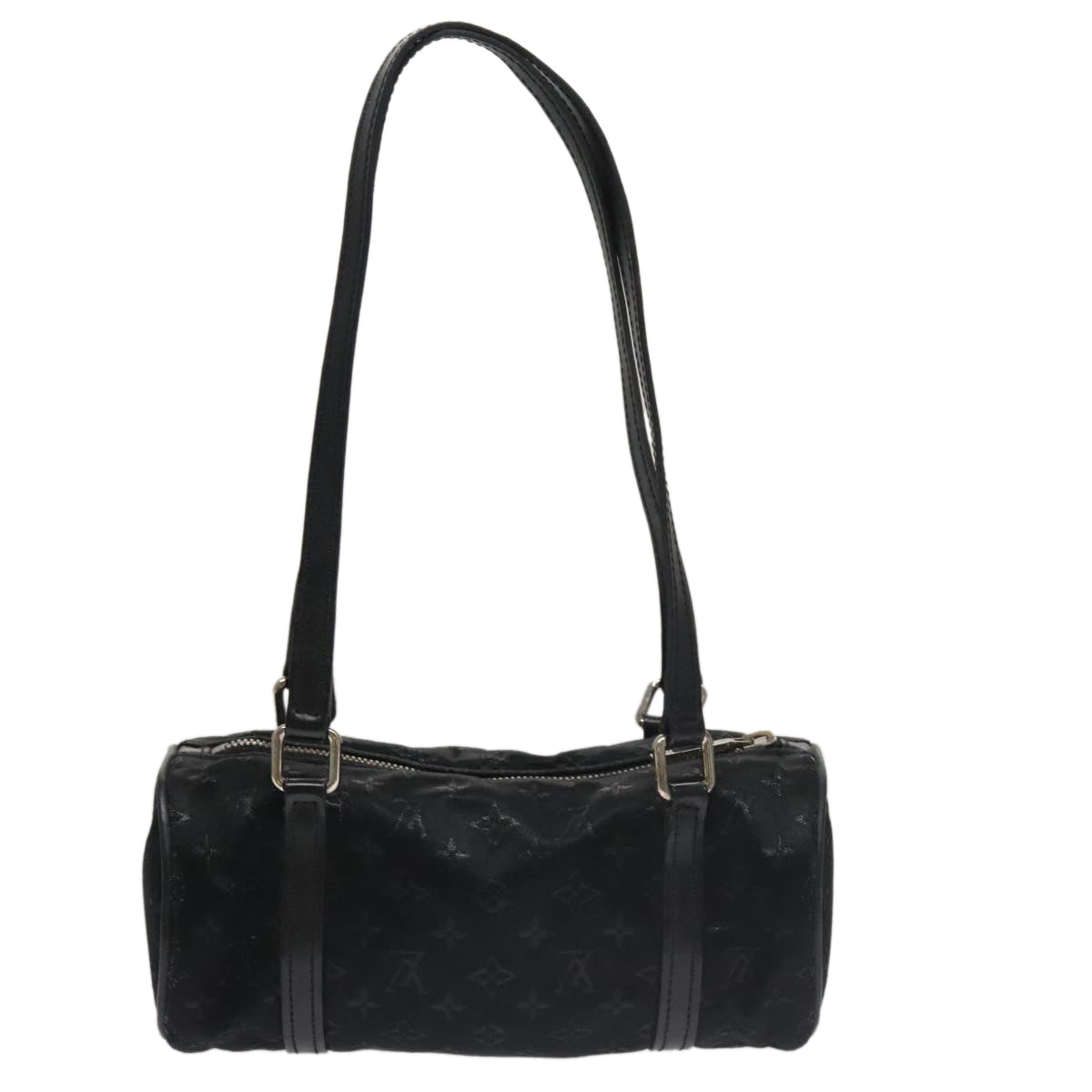 LOUIS VUITTON Monogram Satin Little Papillon Hand Bag Black M92352 hk1895