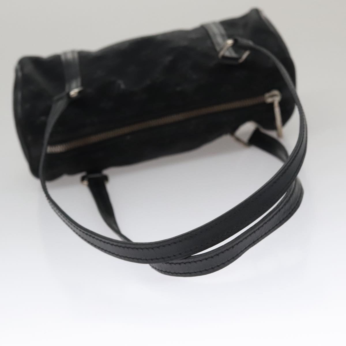 LOUIS VUITTON Monogram Satin Little Papillon Hand Bag Black M92352 hk1895