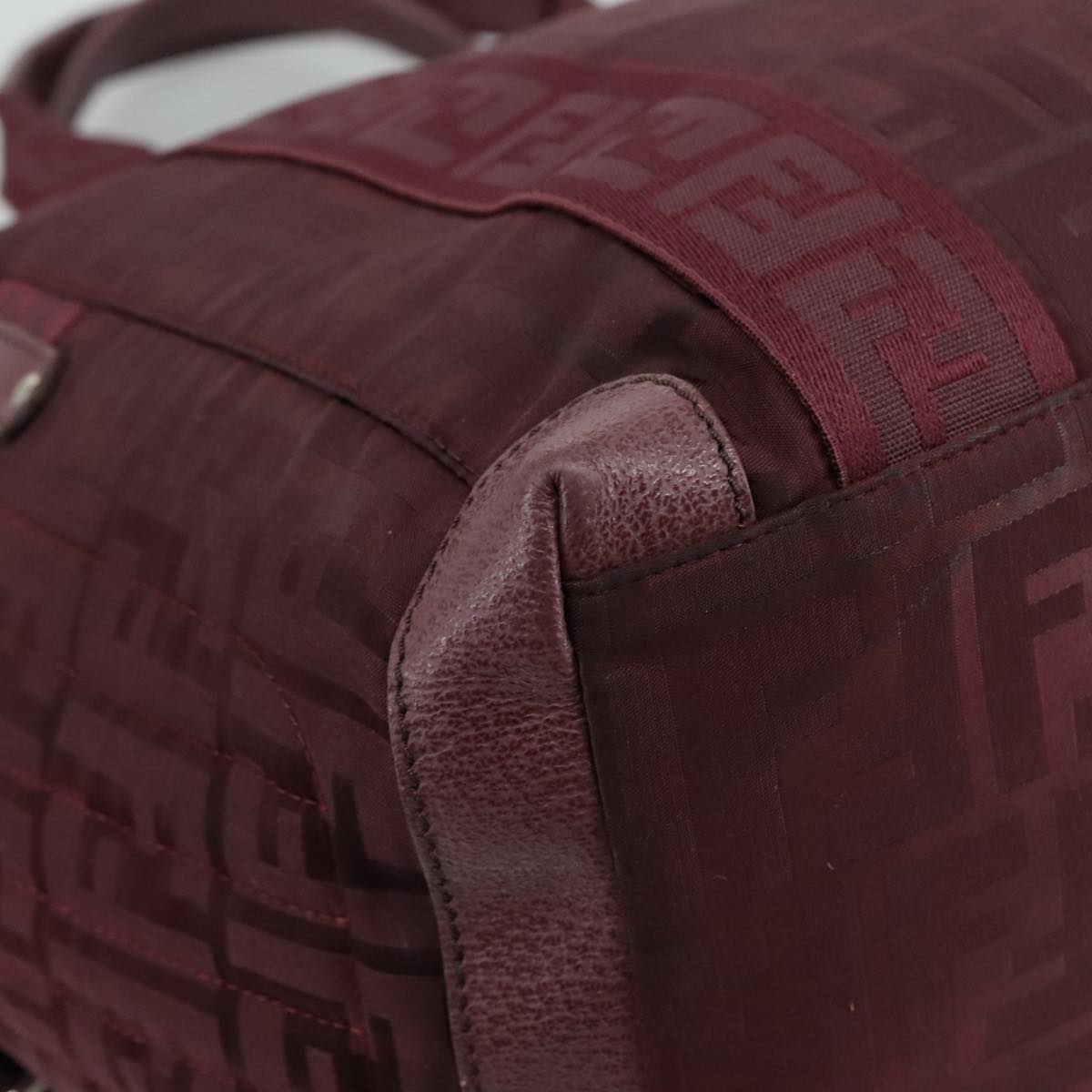 FENDI Zucca Canvas Tote Bag Red hk1926