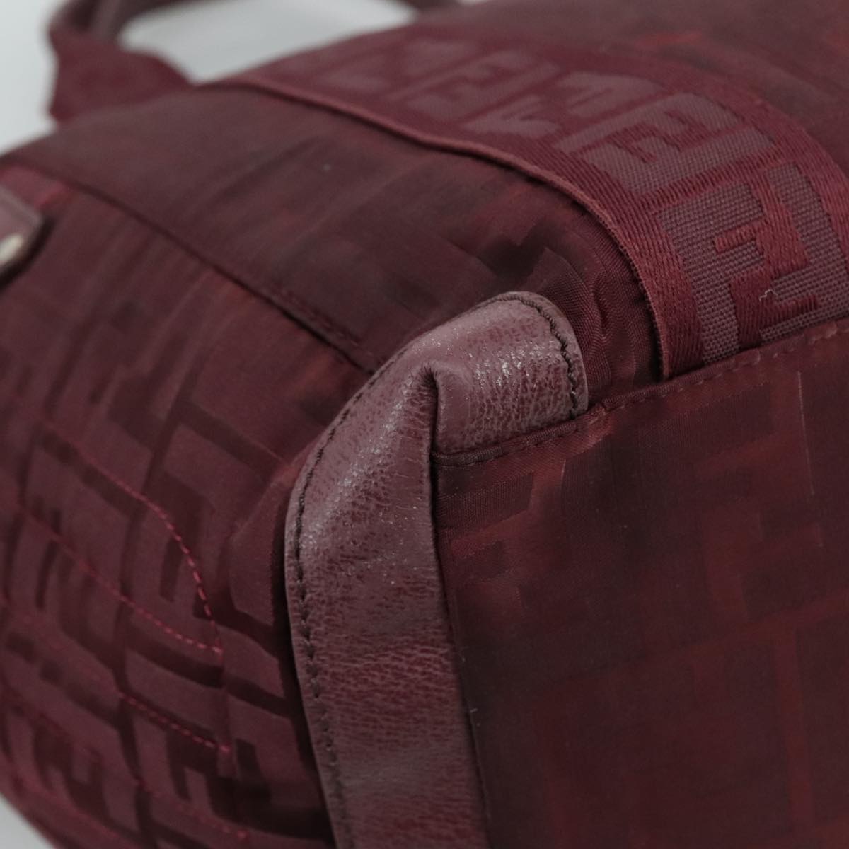 FENDI Zucca Canvas Tote Bag Red hk1926
