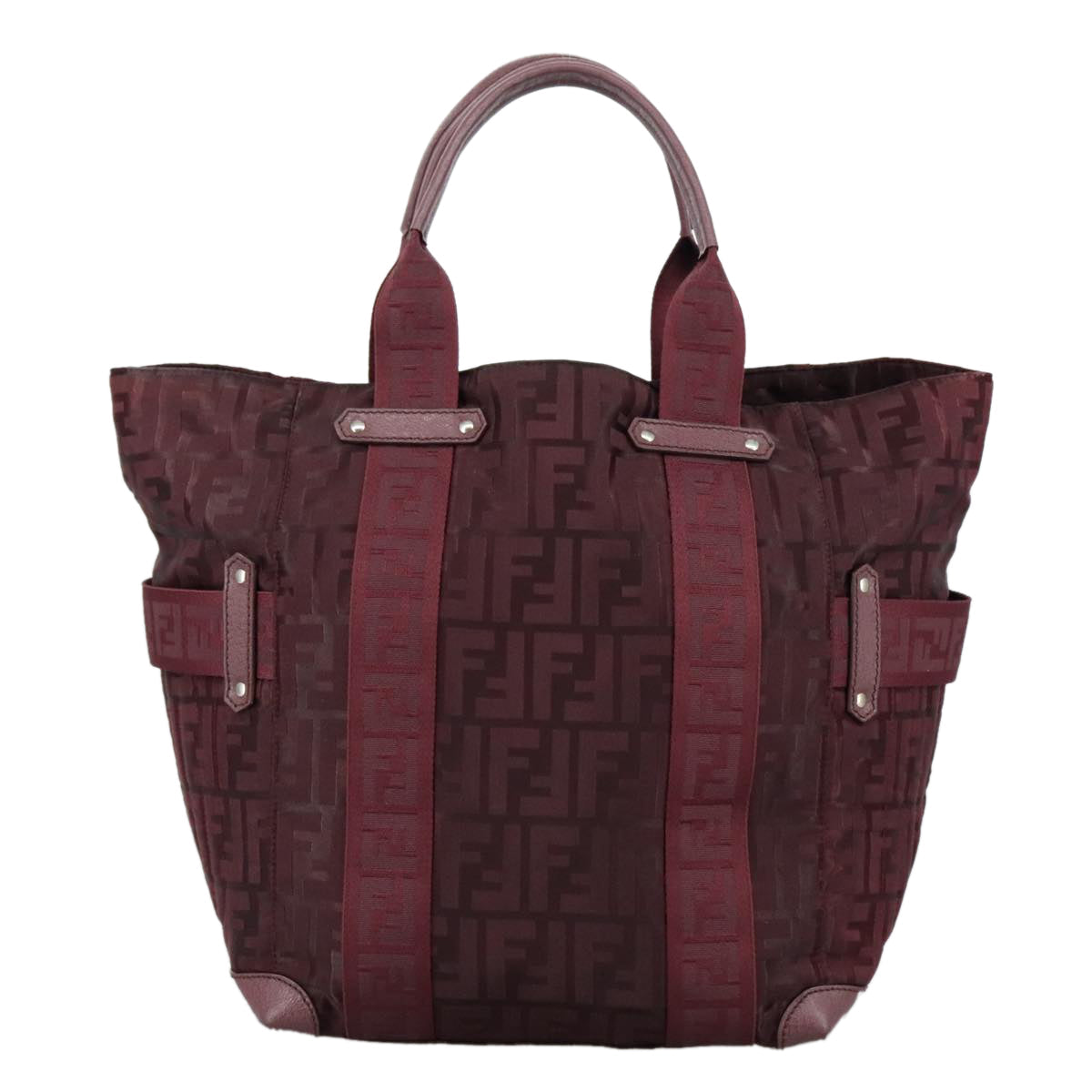 FENDI Zucca Canvas Tote Bag Red hk1926