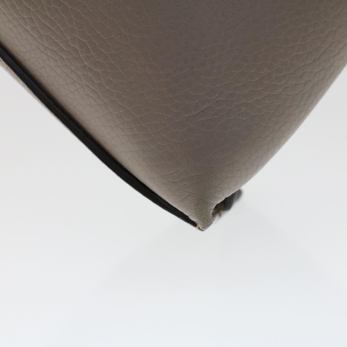 GUCCI Bamboo Daily Hand Bag Leather 2way Gray 370831 hk784