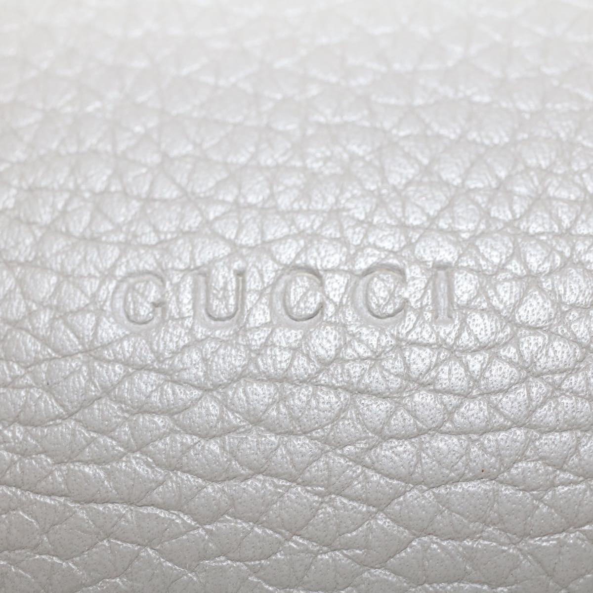 GUCCI Bamboo Daily Hand Bag Leather 2way Gray 370831 hk784