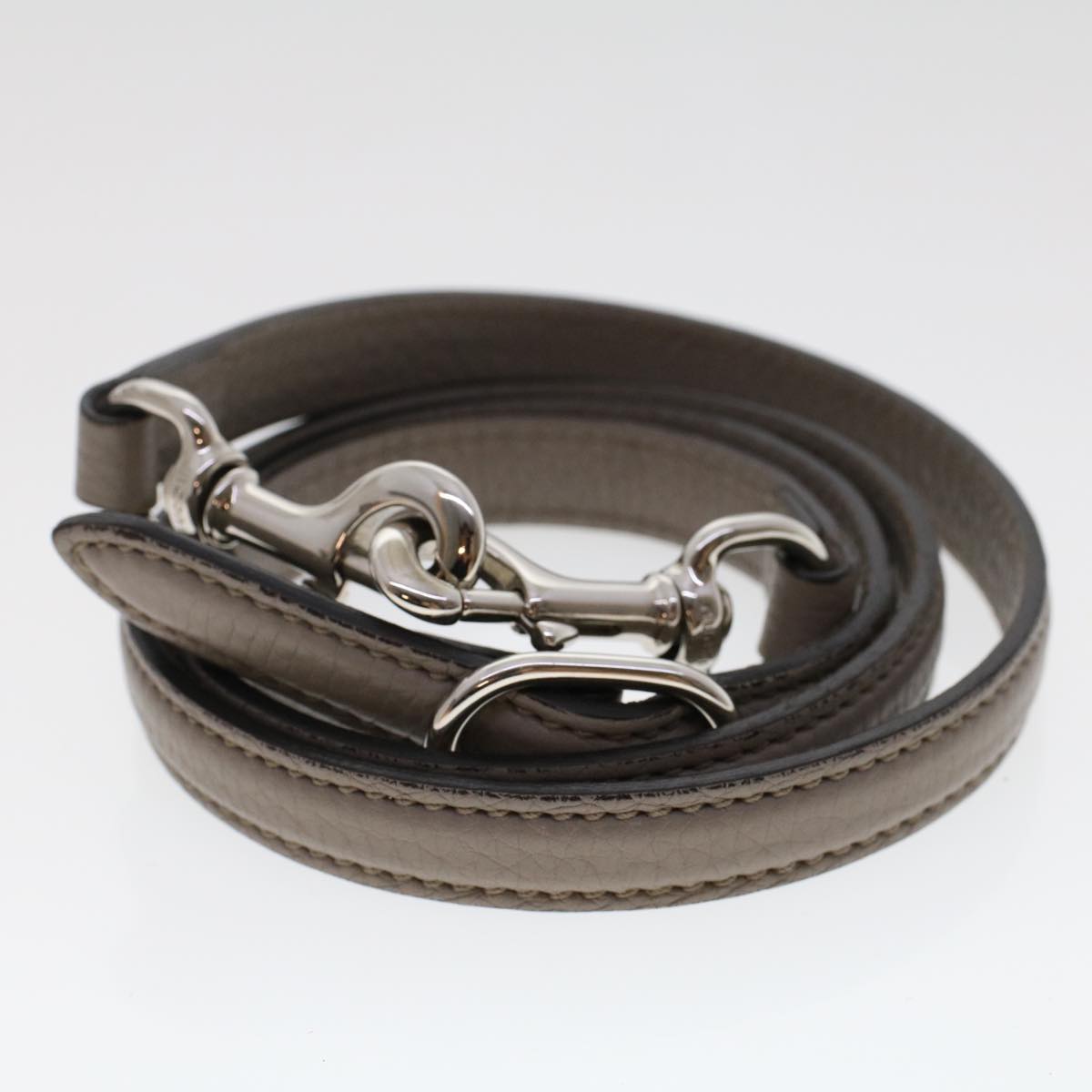 GUCCI Bamboo Daily Hand Bag Leather 2way Gray 370831 hk784