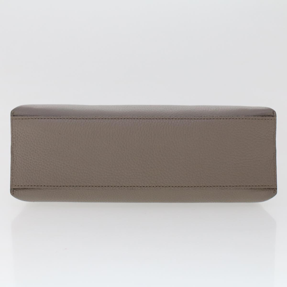 GUCCI Bamboo Daily Hand Bag Leather 2way Gray 370831 hk784