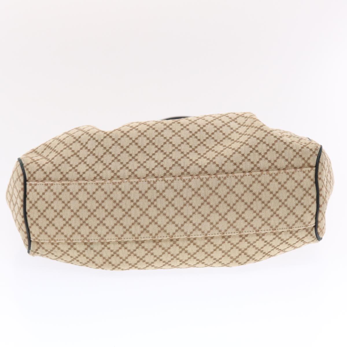 GUCCI Diamante Hand Bag Canvas Leather Beige 211944 hk789