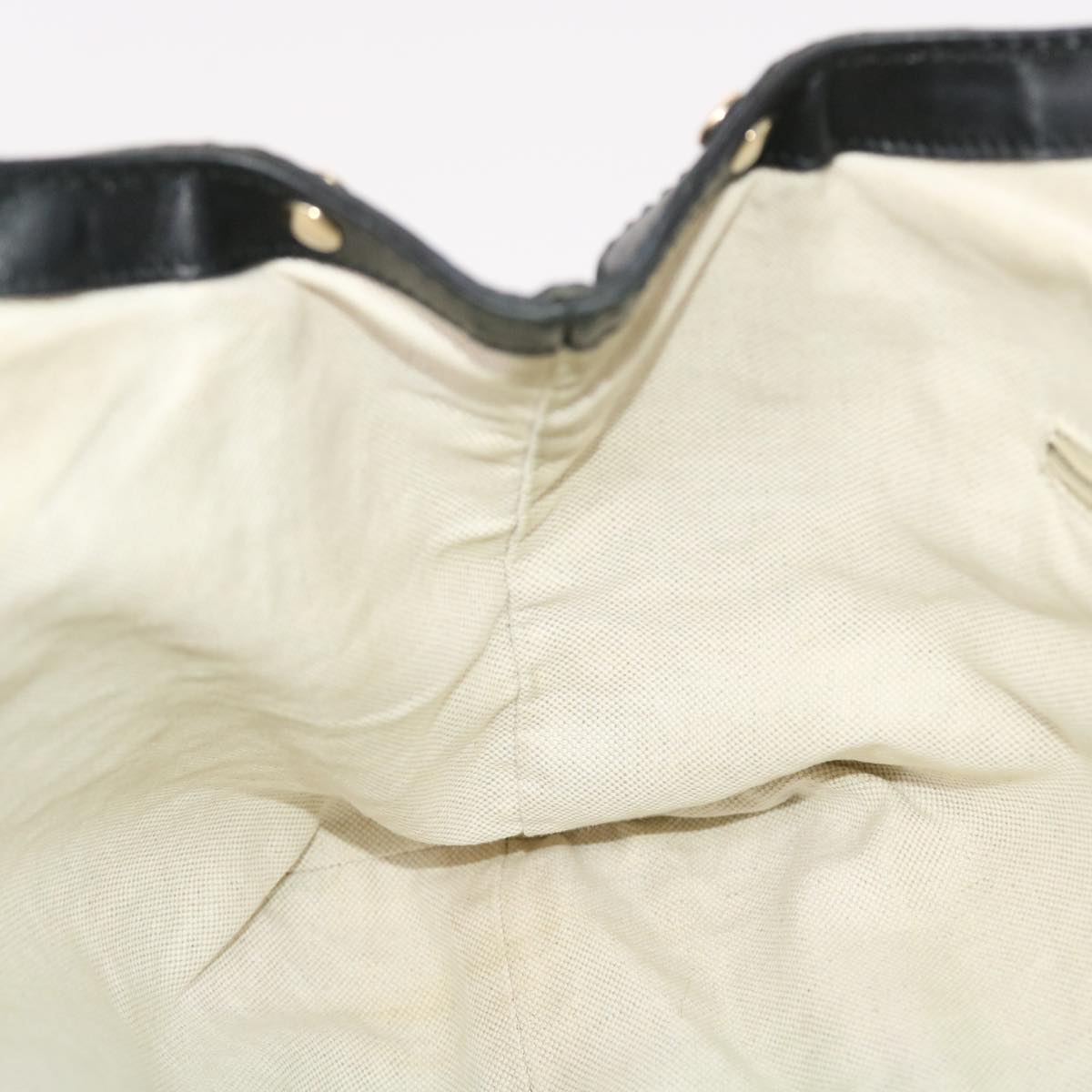 GUCCI Diamante Hand Bag Canvas Leather Beige 211944 hk789