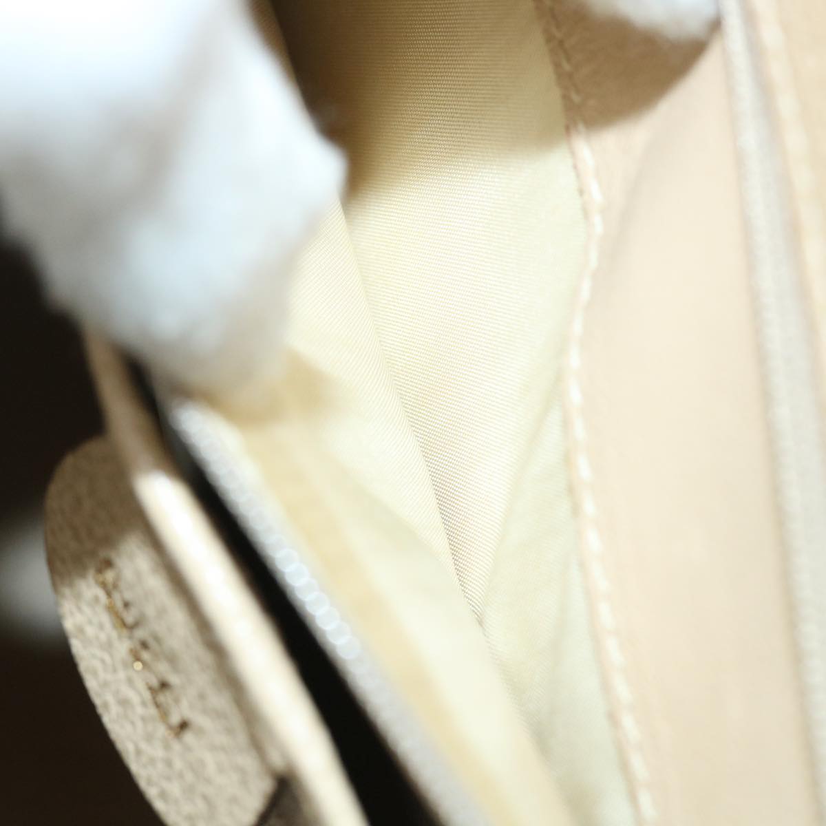 GUCCI Lady Rock Hand Bag Leather 2way Beige 007 1274 0192 hk840