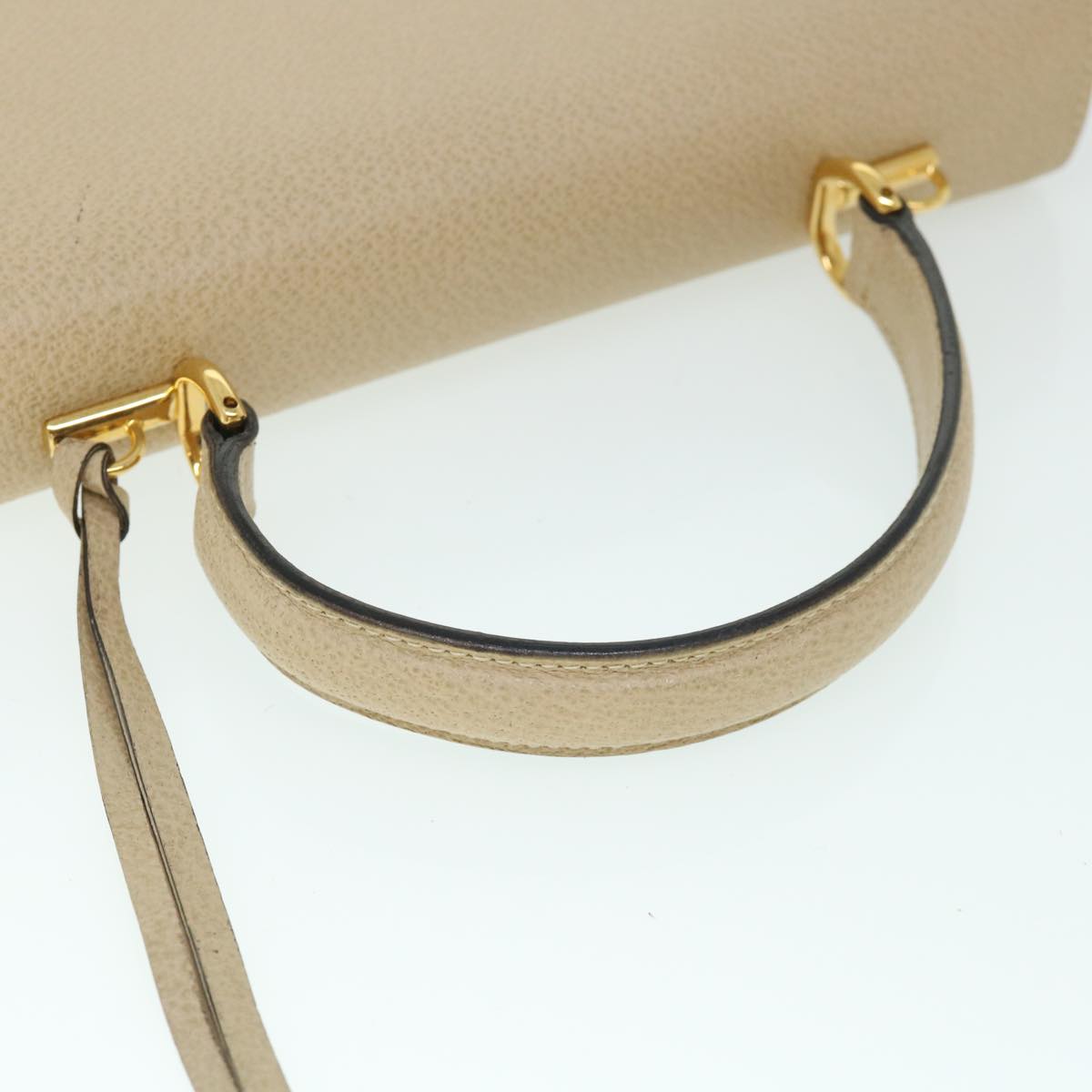 GUCCI Lady Rock Hand Bag Leather 2way Beige 007 1274 0192 hk840