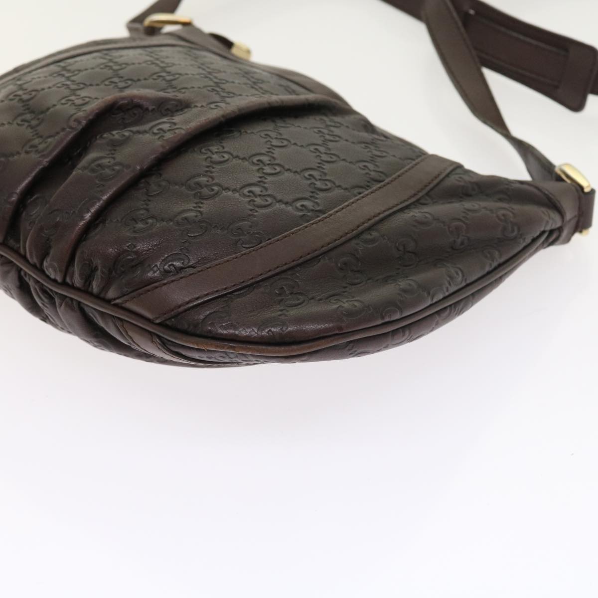 GUCCI GG Canvas Guccissima Shoulder Bag Brown 203257 hk853