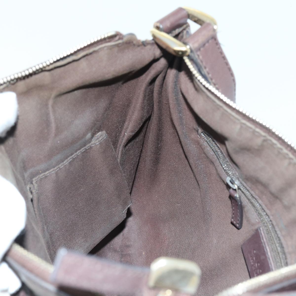 GUCCI GG Canvas Guccissima Shoulder Bag Brown 203257 hk853