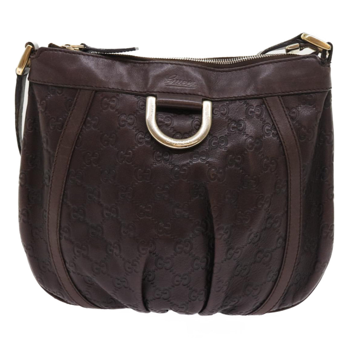 GUCCI GG Canvas Guccissima Shoulder Bag Brown 203257 hk853