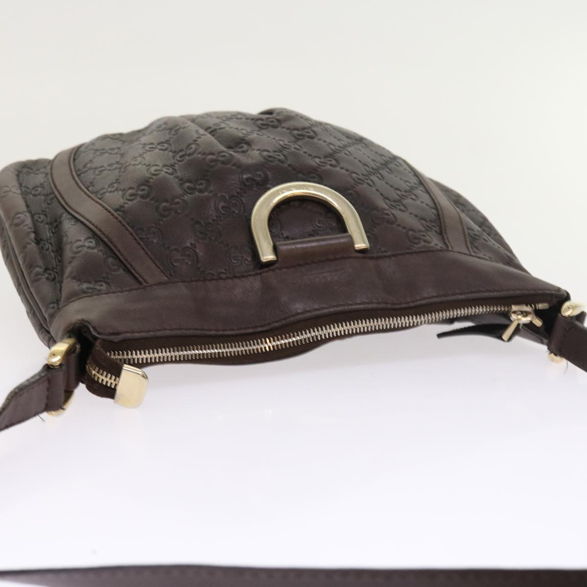 GUCCI GG Canvas Guccissima Shoulder Bag Brown 203257 hk853