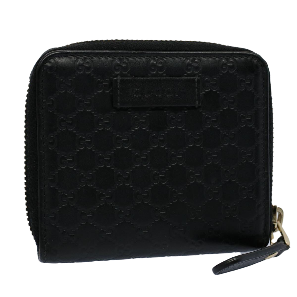 GUCCI Micro GG Canvas Guccissima Wallet Black 449345 525040 hk873