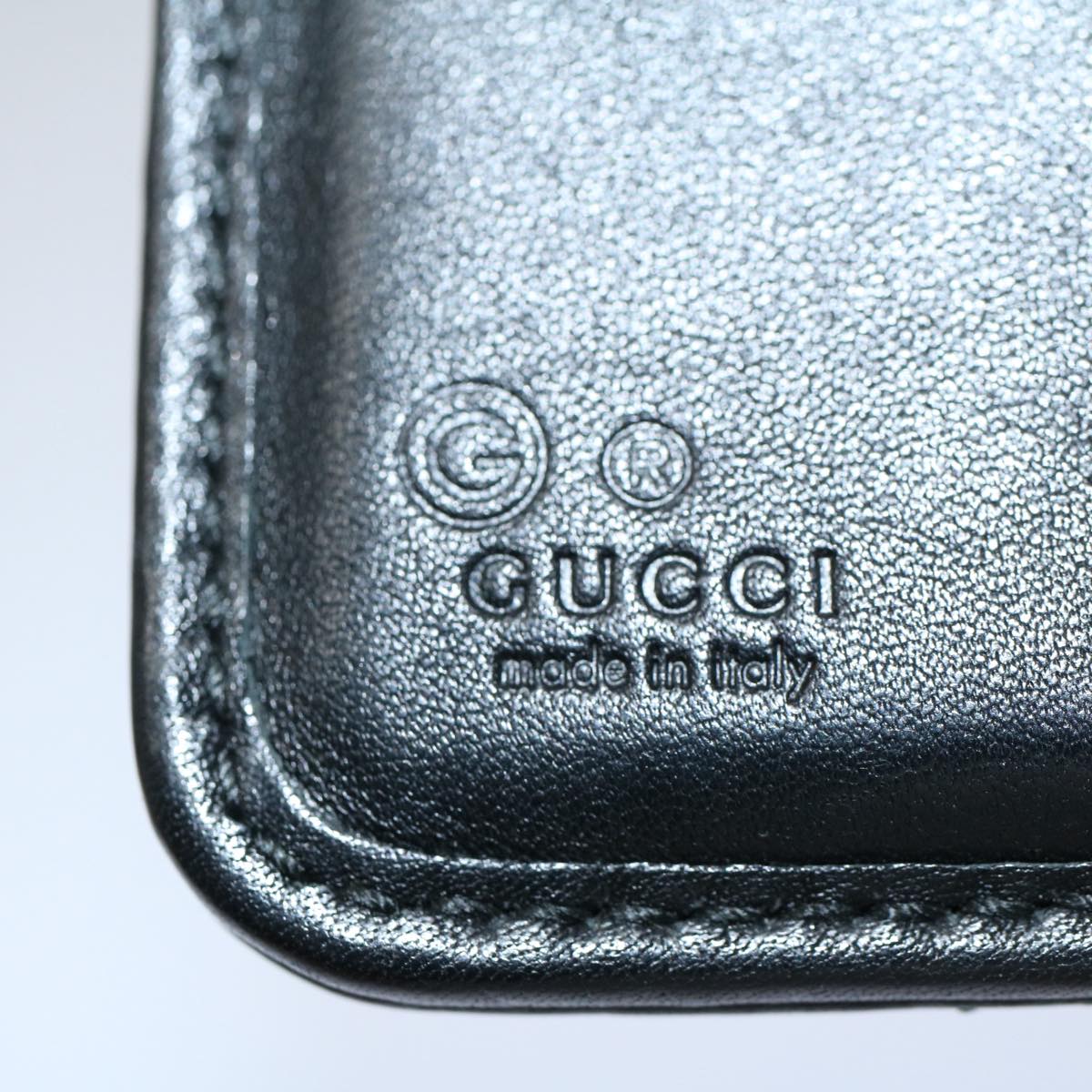 GUCCI Micro GG Canvas Guccissima Wallet Black 449345 525040 hk873