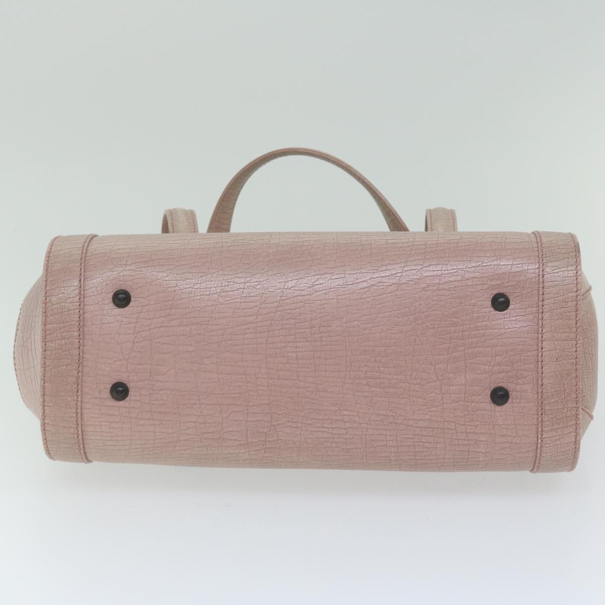 GUCCI Bamboo Hand Bag Leather Pink 111713 hk989