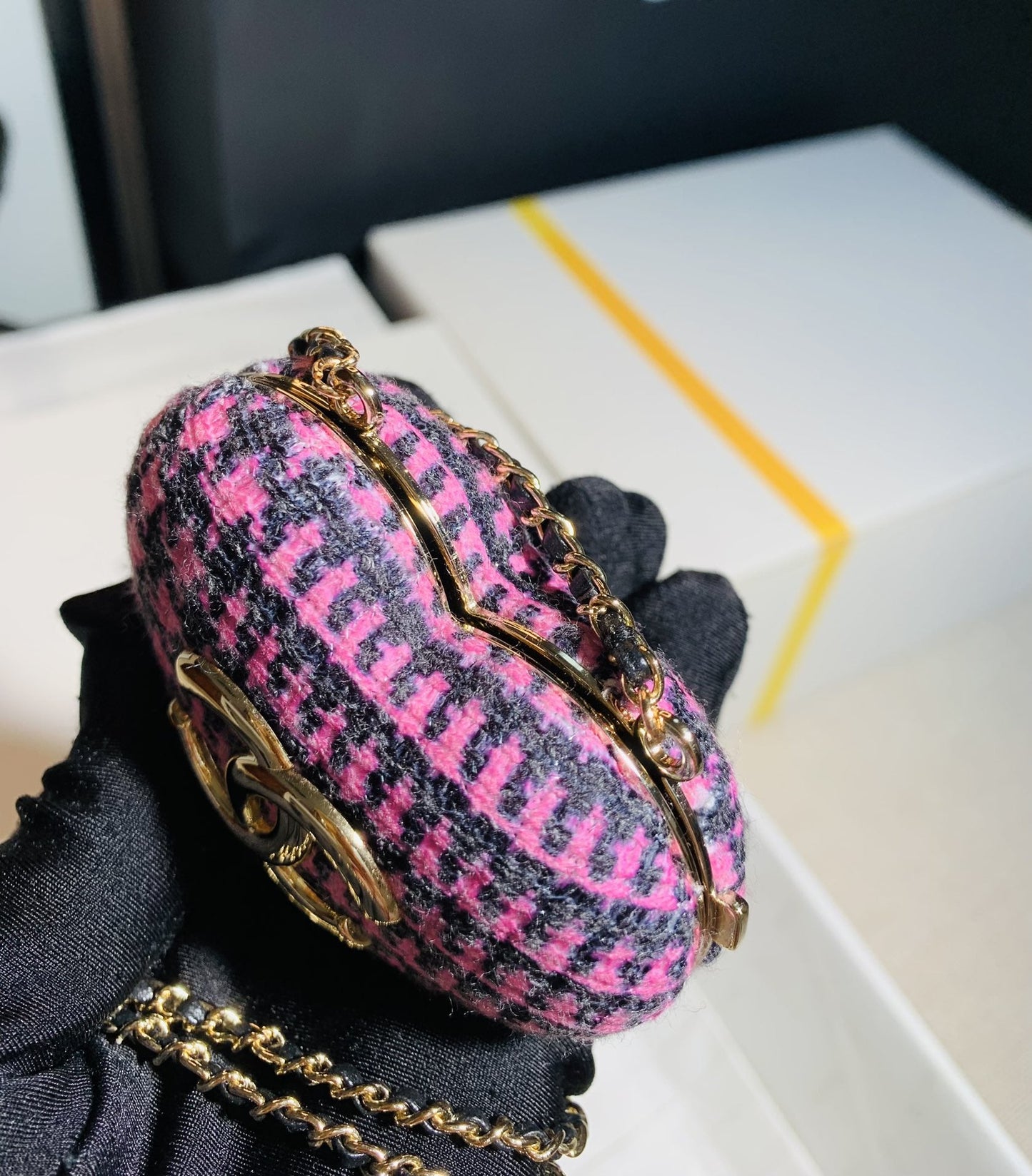 CHLLong NecklaGLAMI Bag Black And PiNike For Women Bags 3in/7.6cm AB9485 B09330 NK598